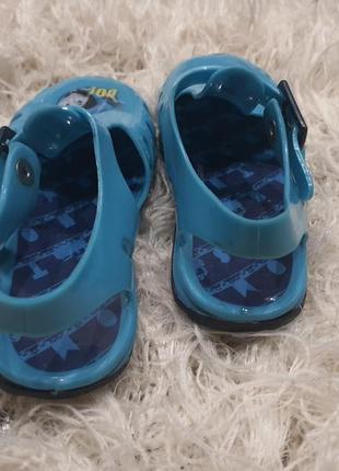 Синие силиконовые босоножки, резиновые сандали томас4 фото