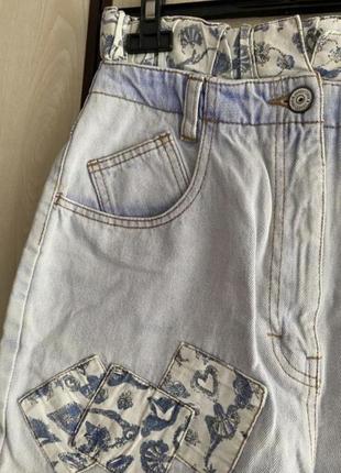 Шорты джинсовые винтажные с высокой посадкой6 фото
