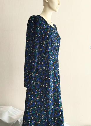 Вискозное платье миди в цветочный принт2 фото