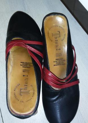 Think ! (авторка) - классные кожаные сабо (шлепанцы) размер 39 (25,4 см)