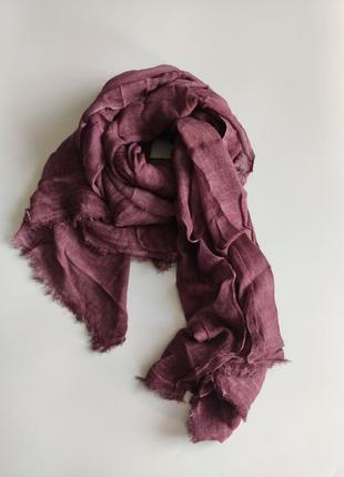 Тонкий шарф рiazza italia 180-75 бордовый1 фото