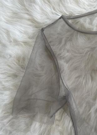 Сукня міді topshop із прозорого тюля сіра розмір s m4 фото