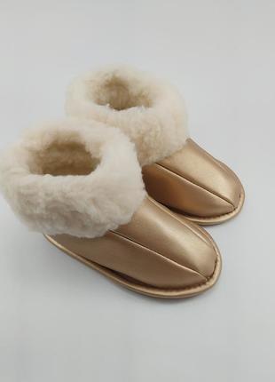 Дитячі капці  на шкіряній підошві  20-35 р