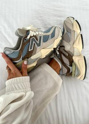 Кросівки new balance 9060 mushroom & aluminium5 фото