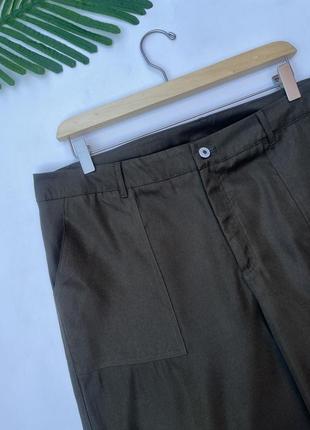 Прямые брюки карго. широкие брюки с карманами3 фото