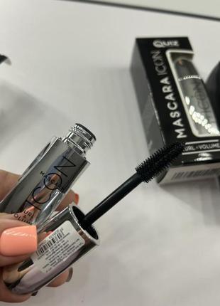 Туш для вій "підкручування та об'єм" quiz cosmetics icon mascara 9 гр3 фото