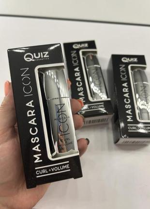 Туш для вій "підкручування та об'єм" quiz cosmetics icon mascara 9 гр2 фото