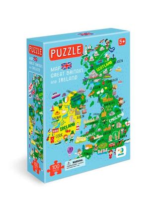 301160 пазл «карта великобритании и ирландии»