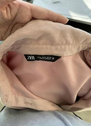 Рубашка розовая оверсайз zara, размер м3 фото