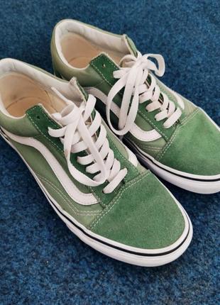 Зеленые кеды vans1 фото