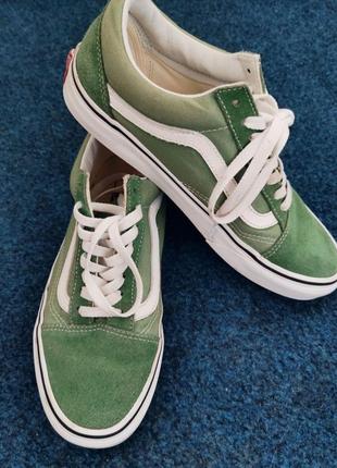 Зелені кеди vans2 фото