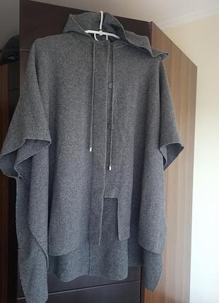 Шерстяной кейп пончо от massimo dutti brunello cuccinelli peserico cos