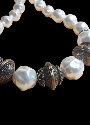 Винтажное ожерелье ,бусы ,чешский жемчуг.4 фото