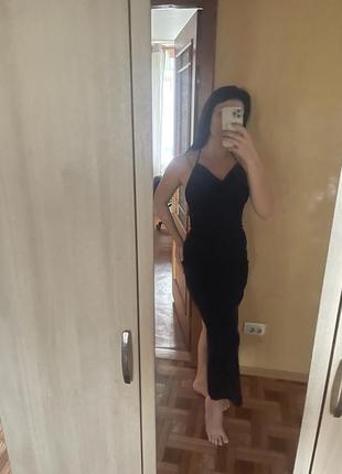 Черное вечернее платье макси