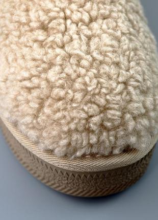 Стильні зимові жіночі уггі бежеві з хутром на товстій підошві, уги натуральне хутро,жіноче...