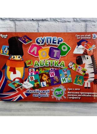 Настольная игра "суперлото" алфавит рус/англ