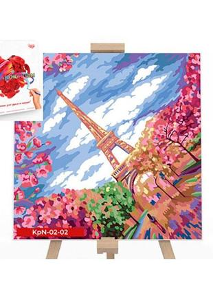 Креативное творчество "картина по номерам на холсте "весна в париже" 40см*4