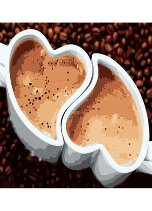 Картина по номерам кофе любовь strateg 40х50 см