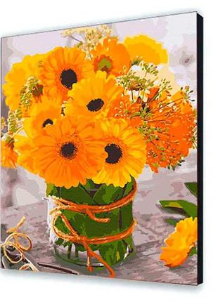 Картина по номерам "солнечные герберы" 40*50 см