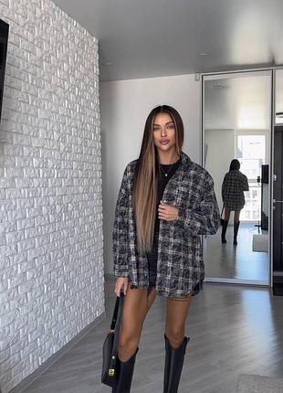 Очень стильная рубашка в клетку фланель варенка