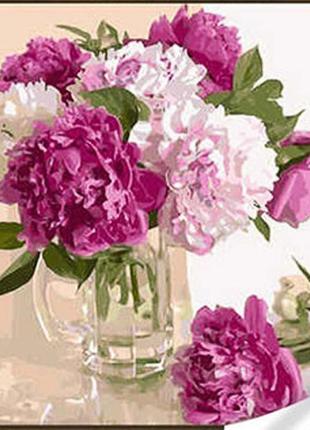 Алмазная картина нежные пионы strateg 30х40 см