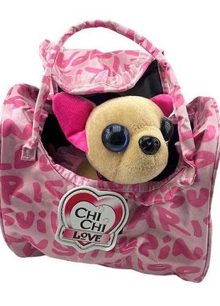 Собачка в сумочке chi chi love чихуахуа вояж 20 см со звуком розовая lm-033