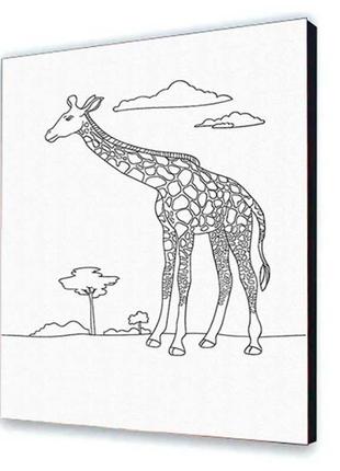 Картина по номерам "жираф" 25х30 см