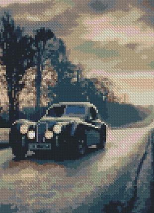 Набір для творчості алмазна картина темне ретро strateg розміром 30х40 см (hx528)