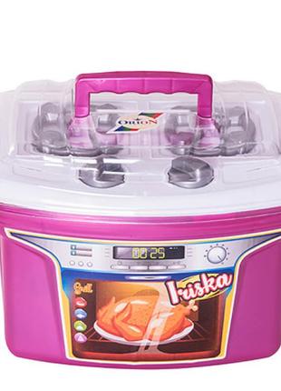 Детская кухня плита и посуда иришка