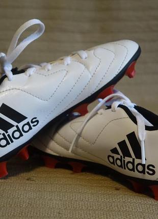 Детские бутсы adidas goletto firm ground football childrens hite/solar red 31 г.