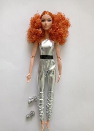 Кукла барби рыжая с кудрявыми волосами хайди лукс barbie signature looks red curly hair #11 нюд.
