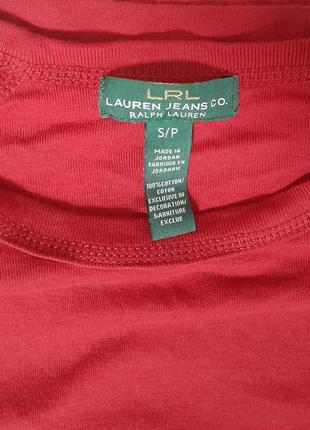 Шикарная хлопковая кофточка / лонгслив красного цвета lauren ralph lauren made in jordan7 фото