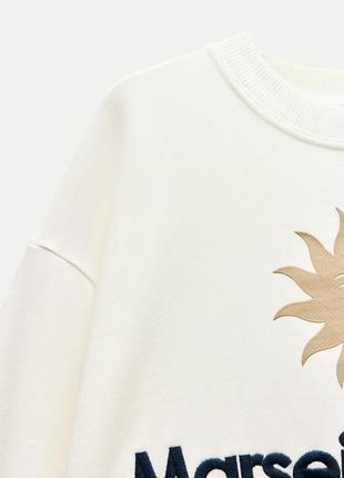 Спортивний плюшевий бавовняний костюм із вишивкою zara10 фото