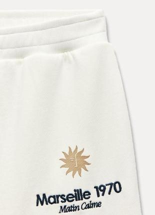 Спортивний плюшевий бавовняний костюм із вишивкою zara7 фото