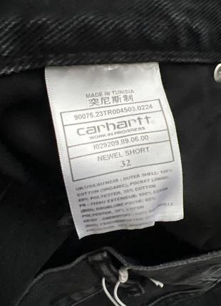 Джинсові шорти carhartt wip newel чоловічі колір чорний i029209.black.ston-black.ston5 фото
