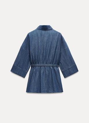 Струменяста джинсова сорочка z1975 із зав'язками8 фото