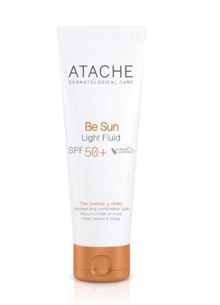 Солнцезащитный антивозрастной флюид atache be sun light fluid spf50+