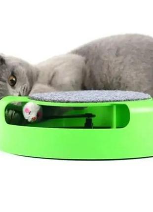 Интерактивная игрушка для котов с когтеточкой catch the mouse