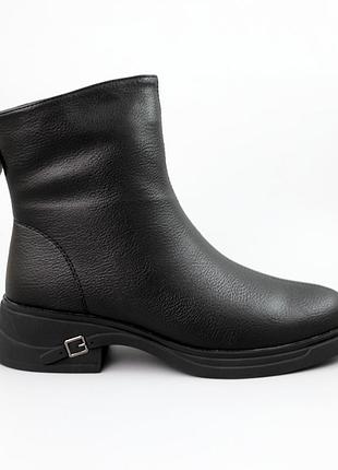 Челсі жіночі хутро чорні зимові черевики 590100