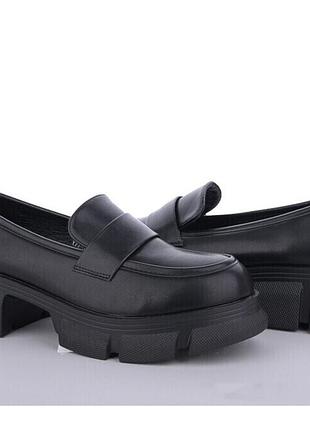 Лоферы женские l&m y77-21/40 черный 40 размер