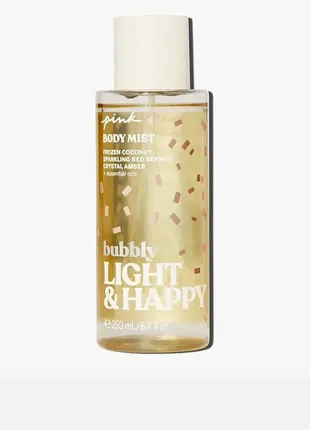 Парфумований спрей для тіла victoria's secret pink bubbly light & happy