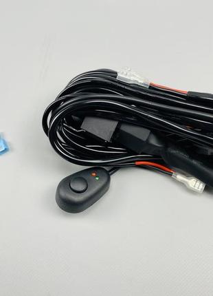 Комплект проводки для будь-яких led фар і led bar в зборі 0-30a 3 м кабель пульт з джгутом реле запобіжники