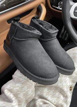 Уг замшевые овчина ультра мини ugg ultramini black lacquer