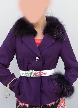 Фиолетовый пиджак, полу  пальто, куртка, philipp plein10 фото