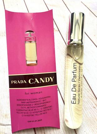 Парфюмированная вода в стиле prada candy карамель ваниль пудровые ноты 20 мл
