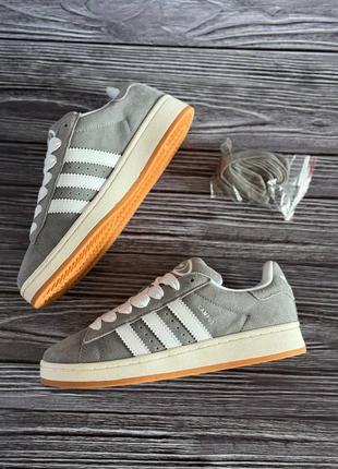 Adidas campus grey white7 фото