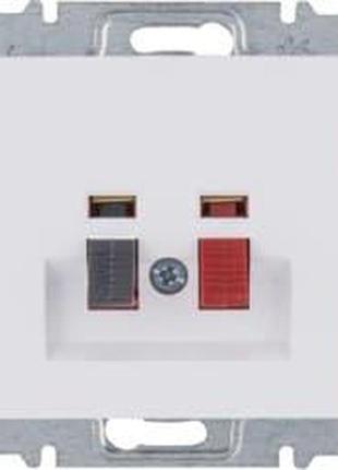 Розетка акустическая hager lumina белая