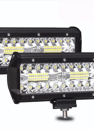 Фара led прямоугольная 120w (40 диодов)4 фото