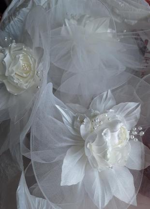 Детские вуалетки.шляпки. праздничные аксессуары на голову. мятного