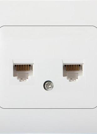 Розетка e.install.stand.819с2 компьютерная двойная